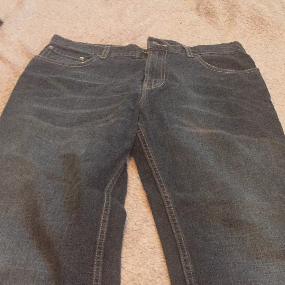 Dark blue jeans